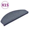 Carpet Stair Treads - Dark Grey & Blue | 15 pcs - 65x24 cm