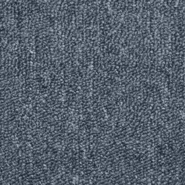 Carpet Stair Treads - Dark Grey & Blue | 15 pcs - 65x24 cm