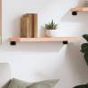 Untreated Solid Oak Wall Shelf | Rustic Style - 60x20x4 cm