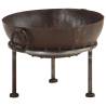 Rustic Fire Pit Ø 40 cm Iron Colour brown Size Ø 40 cm 