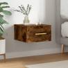 Wall-mounted Bedside Cabinet Smoked Oak 35x35x20 cm Colour smoked oak Quantity in Package 1 Number of 