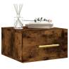 Wall-mounted Bedside Cabinet Smoked Oak - 35x35x20 cm