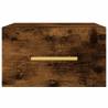 Wall-mounted Bedside Cabinet Smoked Oak - 35x35x20 cm