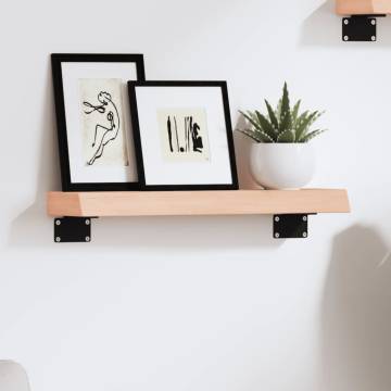 Wall Shelf 40x10x4 cm Untreated Solid Oak - Rustic Storage Solution