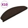 Self-adhesive Dark Brown Stair Mats - 10pcs | HipoMarket