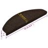 Self-adhesive Dark Brown Stair Mats - 10pcs | HipoMarket