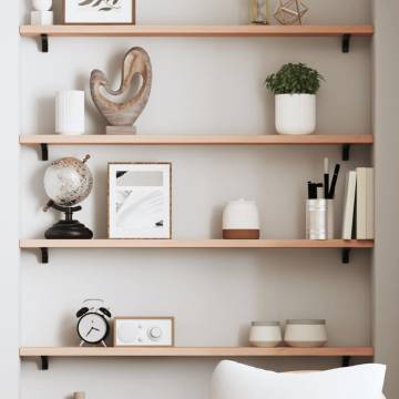 Wall Shelf 80x10x2 cm | Untreated Solid Wood Oak - HipoMarket