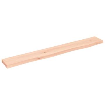 Wall Shelf 80x10x2 cm | Untreated Solid Wood Oak - HipoMarket