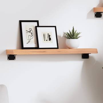 Wall Shelf Light Brown - Solid Oak | Hipomarket UK