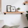 Wall Shelf Light Brown - Solid Oak | Hipomarket UK