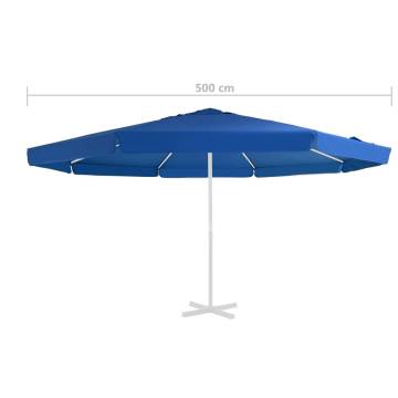 Replacement Fabric for Outdoor Parasol - Azure Blue 500 cm