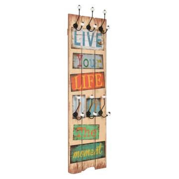 Wall-mounted Coat Rack with 6 Hooks – Live Life Vintage Style