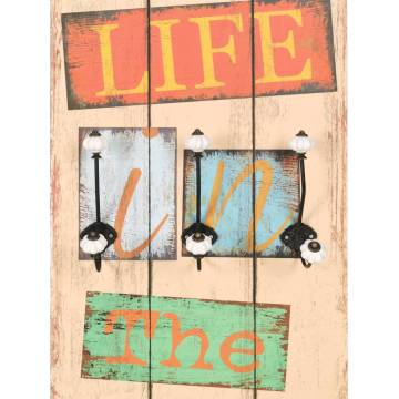 Wall-mounted Coat Rack with 6 Hooks – Live Life Vintage Style