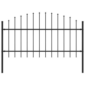 Premium Garden Fence with Spear Top Steel - 1.7m | Hipo Market