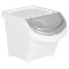 Stackable Waste Bins with Lids - 3 pcs White PP - 78 L