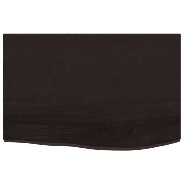 Dark Brown Solid Wood Bathroom Countertop 60x40 cm | Hipomarket