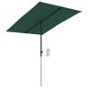 Outdoor Parasol with Aluminium Pole - Green 2x1.5 m