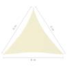 Triangular Sunshade Sail - 6x6x6m Cream Oxford Fabric