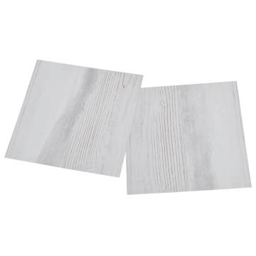 Self-Adhesive PVC Flooring Planks - Light Grey, 55 pcs