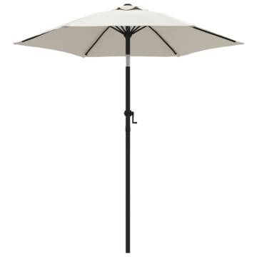 Elegant Sand White Parasol 200x224 cm - Durable & UV Protection