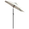 Elegant Sand White Parasol 200x224 cm - Durable & UV Protection