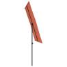 Terracotta Outdoor Parasol with Aluminium Pole - 2x1.5m