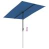 Outdoor Parasol with Aluminium Pole 2x1.5m - Azure Blue