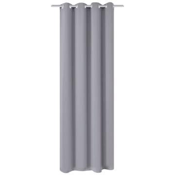 Blackout Curtain with Metal Eyelets - Grey 270x245 cm