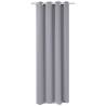 Blackout Curtain with Metal Eyelets 270x245 cm Grey Colour grey Size 270 x 245 cm Quantity in Package 1 