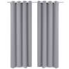 Blackout Curtain with Metal Eyelets - Grey 270x245 cm