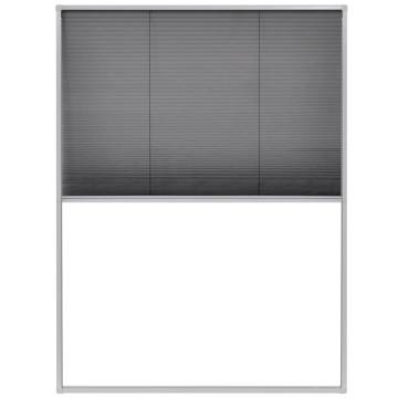 Plisse Insect Screen for Windows - 60x80 cm Aluminium