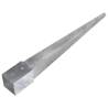 Durable Galvanised Steel Ground Spikes - 2 pcs Silver