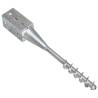 Ground Spikes Set - 6 pcs Silver Galvanised Steel 7x7x56 cm