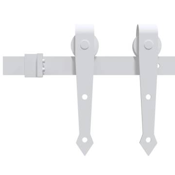 Sliding Door Hardware Kit 200 cm Steel White - HipoMarket