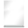 Stylish Wall Mirror with Shelf - 30x50 cm Tempered Glass