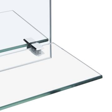 Stylish Wall Mirror with Shelf - 30x50 cm Tempered Glass