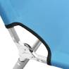 Folding Sun Lounger - Steel & Fabric in Turquoise Blue