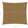 Sunshade Sail 160 g/m² Taupe 3.6x3.6 m HDPE | Hipo Market