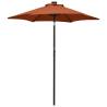 Parasol with LED Lights Terracotta 200x211 cm Aluminium Colour terracotta Quantity in Package 1 