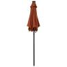 Elegant Parasol with LED Lights - Terracotta 200x211 cm