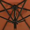 Elegant Parasol with LED Lights - Terracotta 200x211 cm