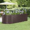 Garden Raised Bed Powder-coated Steel 249x100x68 cm Brown Colour brown Size 249 x 100 x 68 cm Quantity in Package 1 