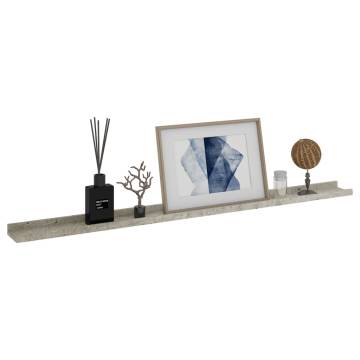 Stylish 4 Pcs Concrete Grey Wall Shelves | HipoMarket UK