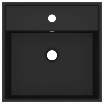 Luxury Matt Black Ceramic Basin - 41x41 cm | Hipomarket