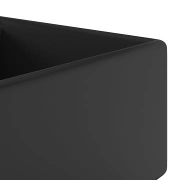 Luxury Matt Black Ceramic Basin - 41x41 cm | Hipomarket