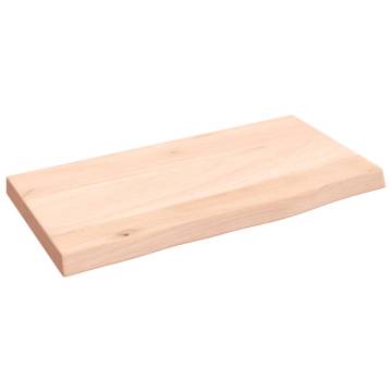 Wall Shelf 40x20 cm - Untreated Solid Oak Wood | HipoMarket