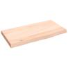 Wall Shelf 40x20 cm - Untreated Solid Oak Wood | HipoMarket