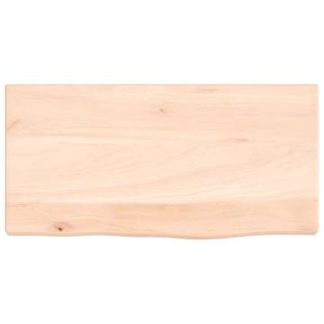 Wall Shelf 40x20 cm - Untreated Solid Oak Wood | HipoMarket