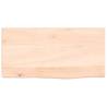 Wall Shelf 40x20 cm - Untreated Solid Oak Wood | HipoMarket