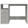 Modern Desk with Drawers in Concrete Grey - 102x50x76 cm